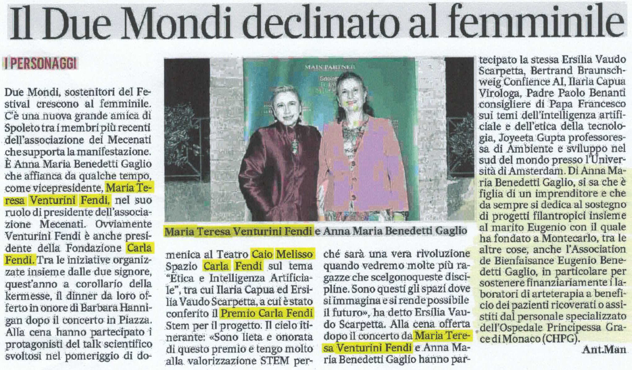 Il Due Mondi declinato al femminile